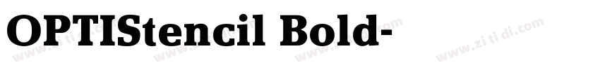OPTIStencil Bold字体转换